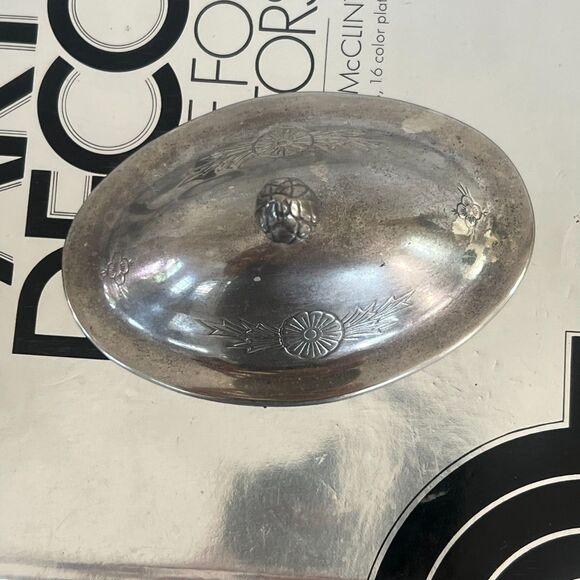 Vintage Godinger Silver-Plated Jewelry Box with Red Velvet Lining - Picture 6 of 11